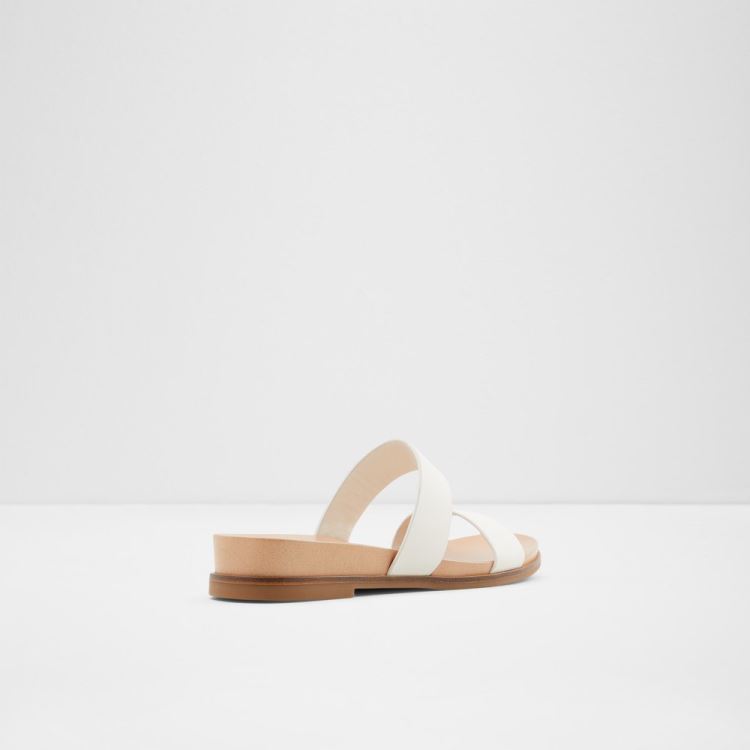 White Aldo Aliawen Women's Flat Sandals | iBcU4gXN