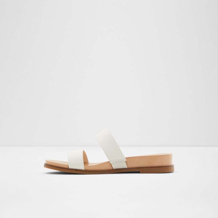 White Aldo Aliawen Women's Flat Sandals | iBcU4gXN