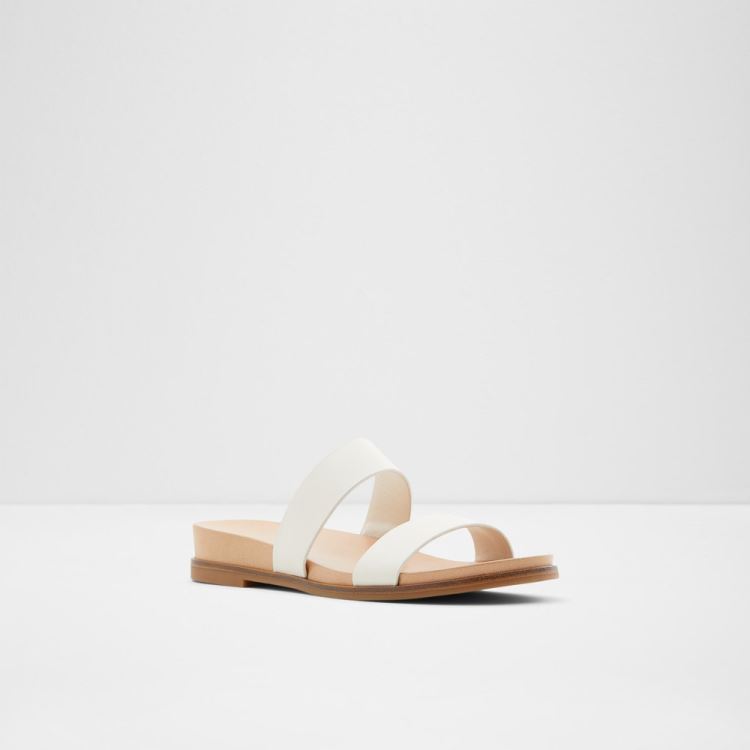 White Aldo Aliawen Women's Flat Sandals | iBcU4gXN