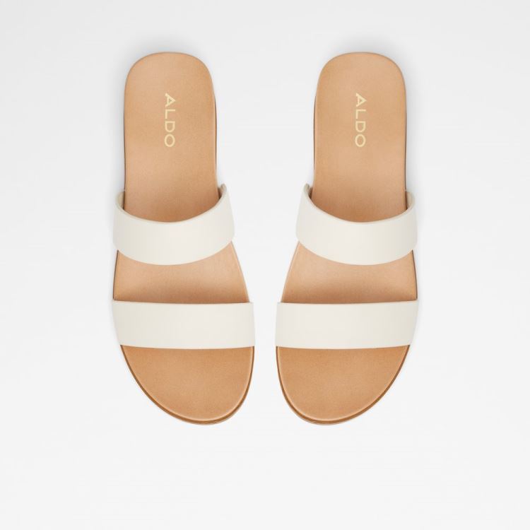 White Aldo Aliawen Women's Flat Sandals | iBcU4gXN