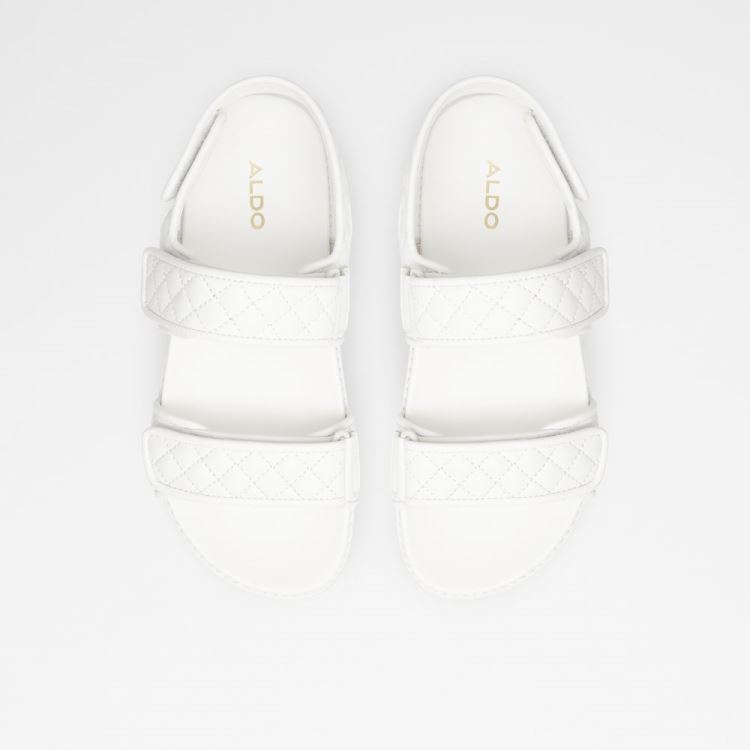 White Aldo Eowiliwia Women's Flat Sandals | e4ydBdzw