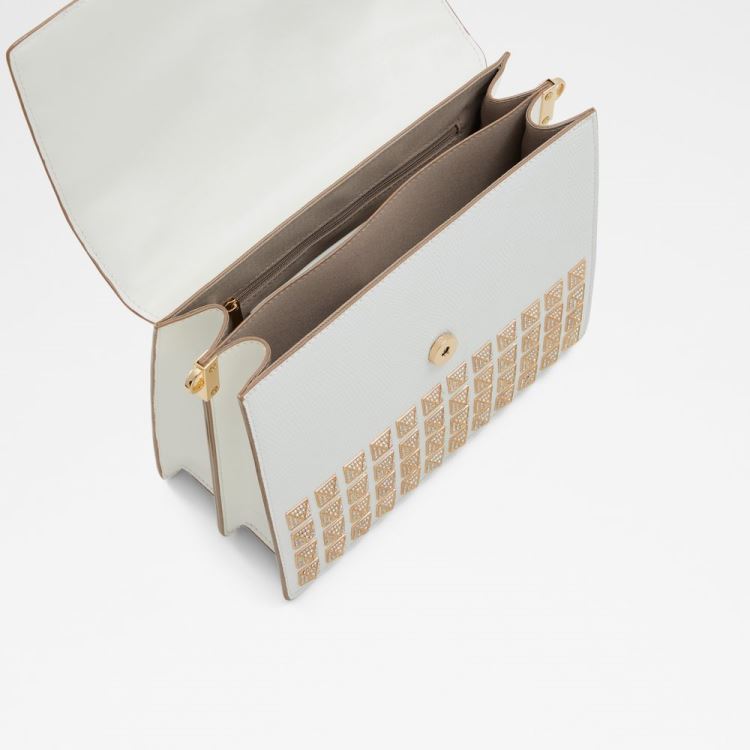 White Aldo Grandsnake Women's Clutch Bag | rEwrD4Re