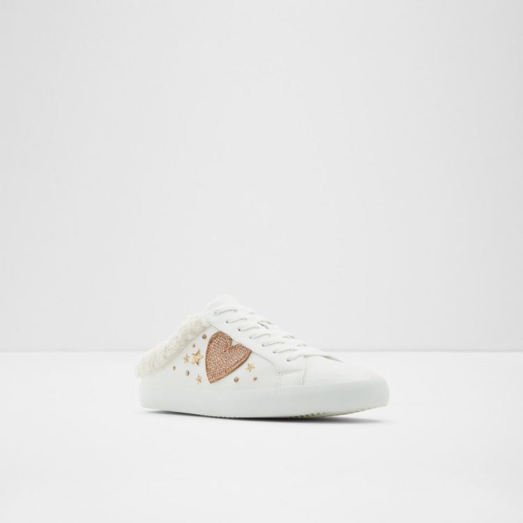 White Aldo Lovey Women's Mules | 3TEJlQuQ