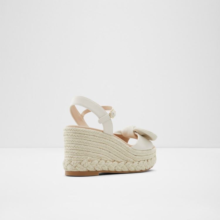 White Aldo Macrama Women's Wedges | LzNULYun