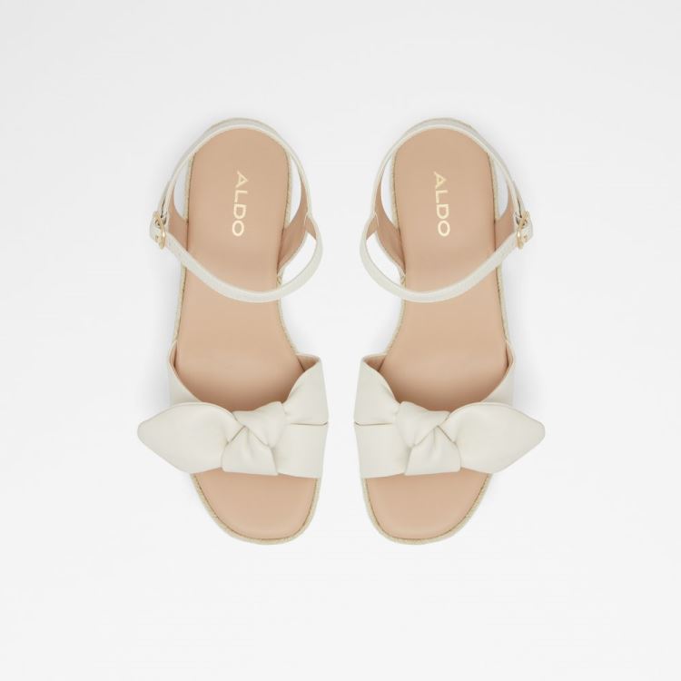 White Aldo Macrama Women's Wedges | LzNULYun