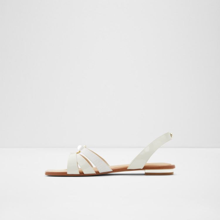 White Aldo Marassi Women's Flat Sandals | yZ6HoSrg