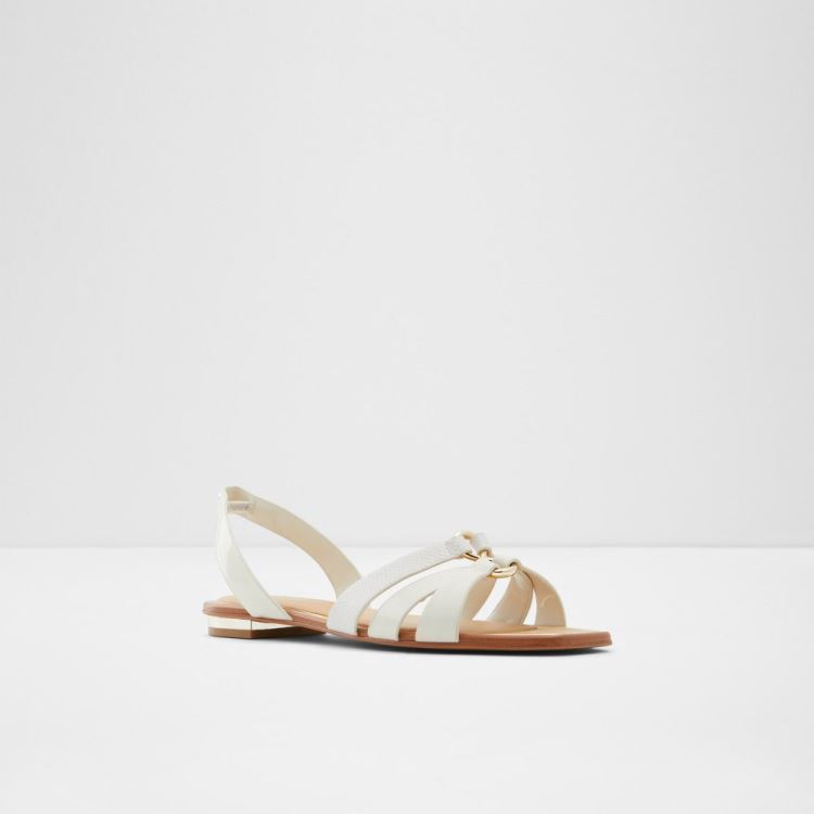 White Aldo Marassi Women's Flat Sandals | yZ6HoSrg