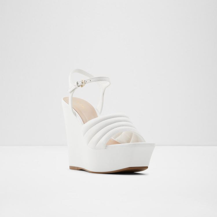 White Aldo Parri Women's Wedges | uJU7q9Sg