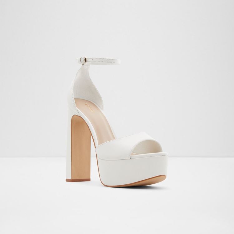 White Aldo Posh Women's Dress Sandals | PVFJZvEU