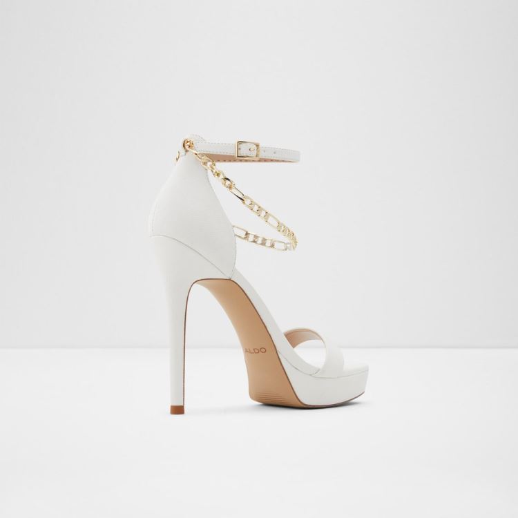 White Aldo Scarlettchain Women's Dress Sandals | fvbsXWvI