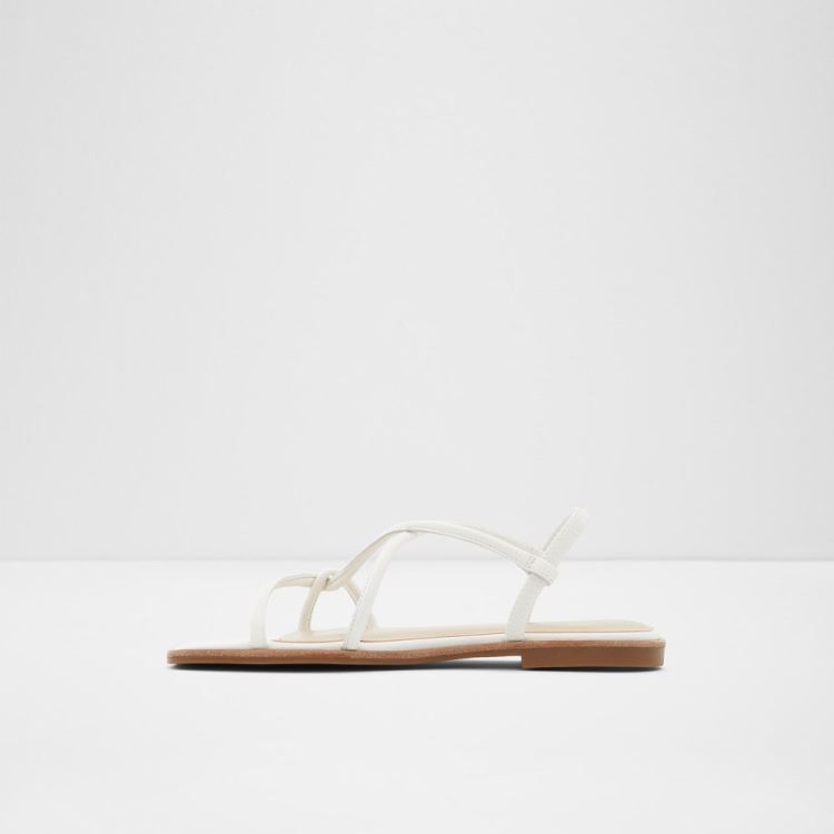 White Aldo Toosieflex Women's Flat Sandals | Bs5WzQ0c