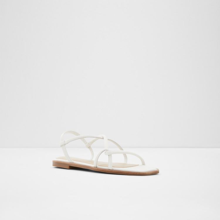 White Aldo Toosieflex Women's Flat Sandals | Bs5WzQ0c