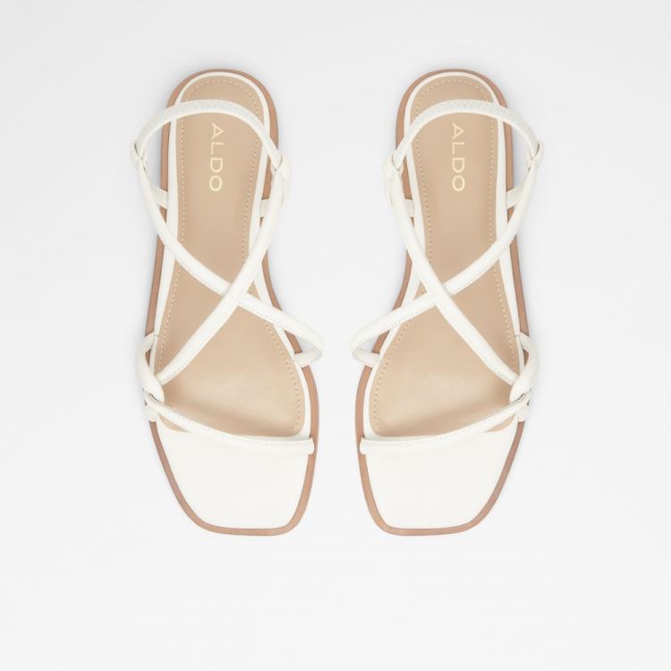 White Aldo Toosieflex Women's Flat Sandals | Bs5WzQ0c