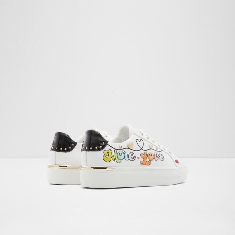 White Multi Aldo Lovemore Women's Sneakers | FTp8NNtM