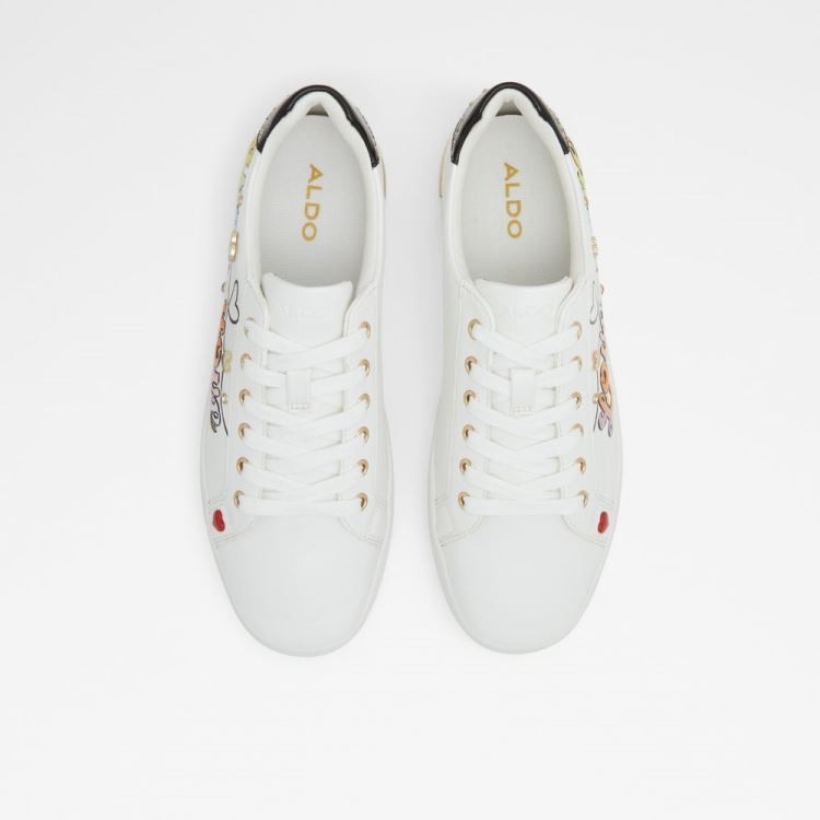 White Multi Aldo Lovemore Women's Sneakers | FTp8NNtM