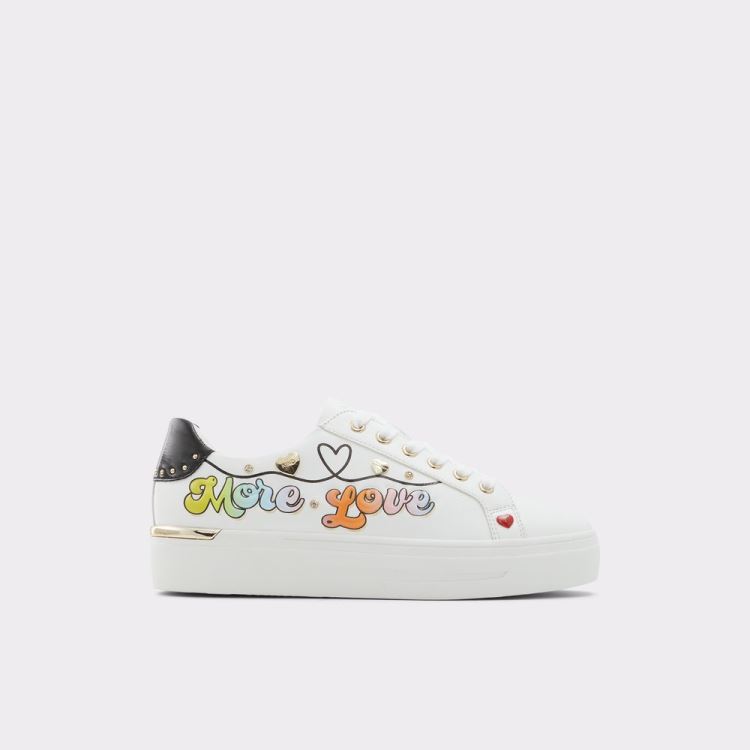 White Multi Aldo Lovemore Women\'s Sneakers | FTp8NNtM