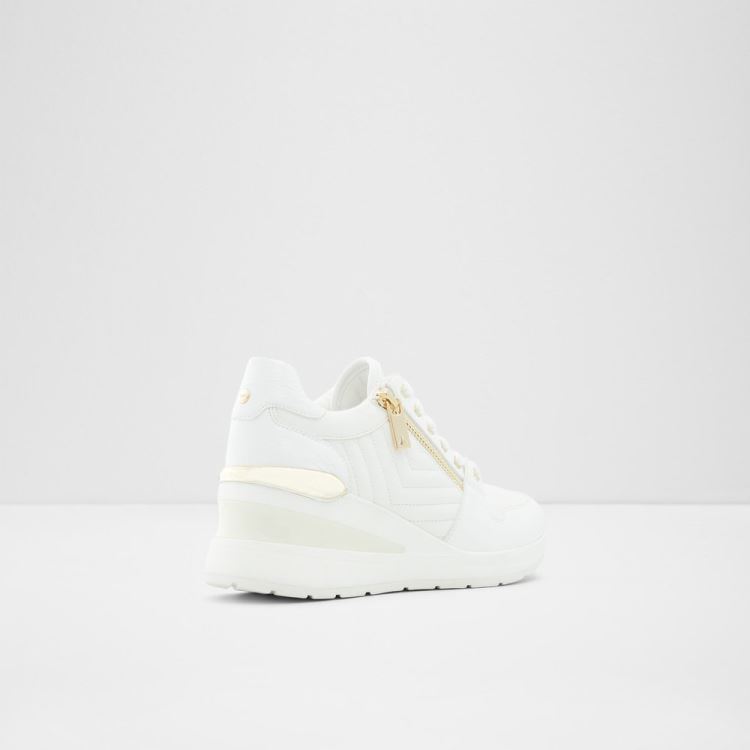 White Synthetic Mixed Material Aldo Adwiwia Women's Sneakers | Xtzvl3cg