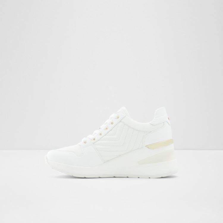 White Synthetic Mixed Material Aldo Adwiwia Women's Sneakers | Xtzvl3cg