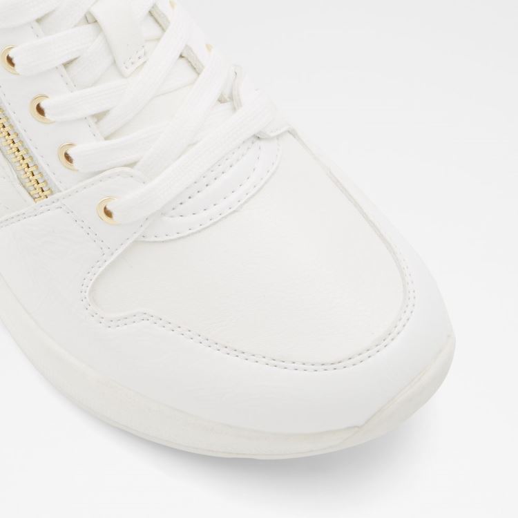 White Synthetic Mixed Material Aldo Adwiwia Women's Sneakers | Xtzvl3cg