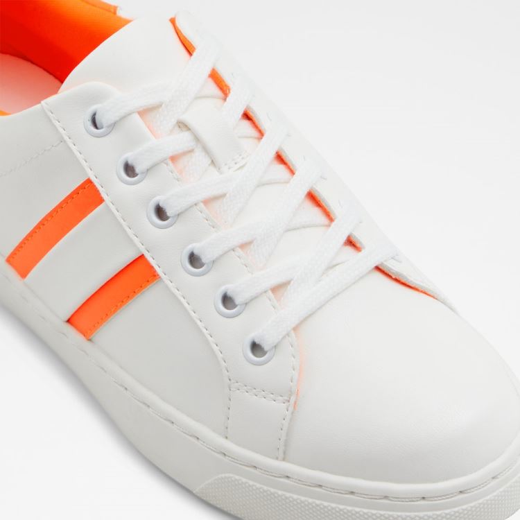 White Synthetic Mixed Material Aldo Madi Women's Sneakers | 5XWMMvyA