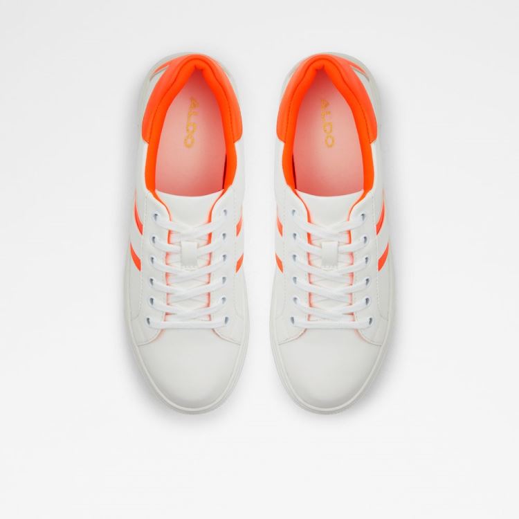 White Synthetic Mixed Material Aldo Madi Women's Sneakers | 5XWMMvyA