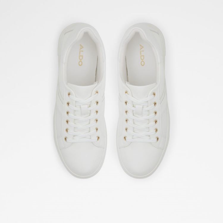 White Synthetic Mixed Material Aldo Madi Women's Sneakers | rwhtr6HX