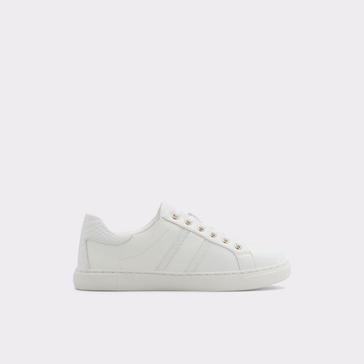 White Synthetic Mixed Material Aldo Madi Women\'s Sneakers | rwhtr6HX