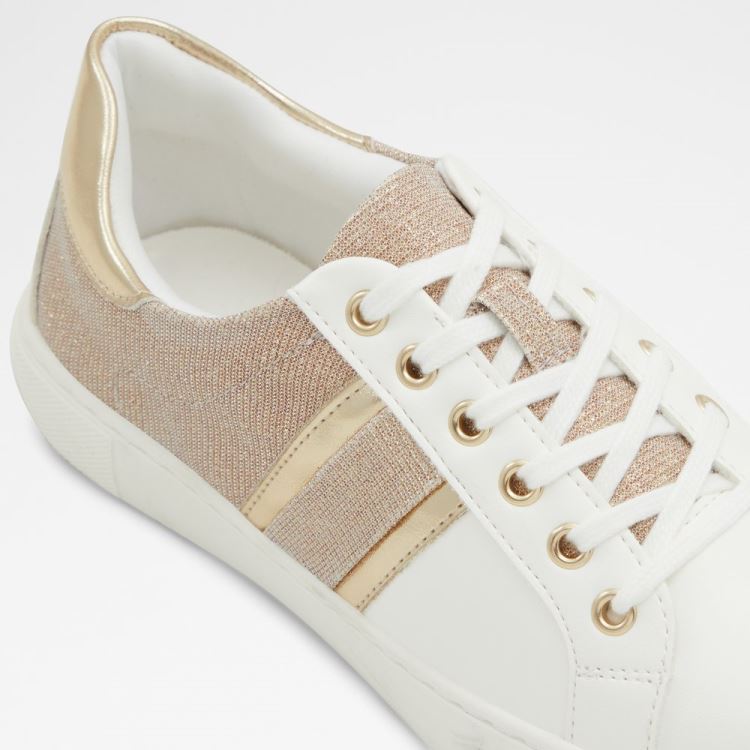 White Synthetic Mixed Material Aldo Madi Women's Sneakers | xuve2DVj