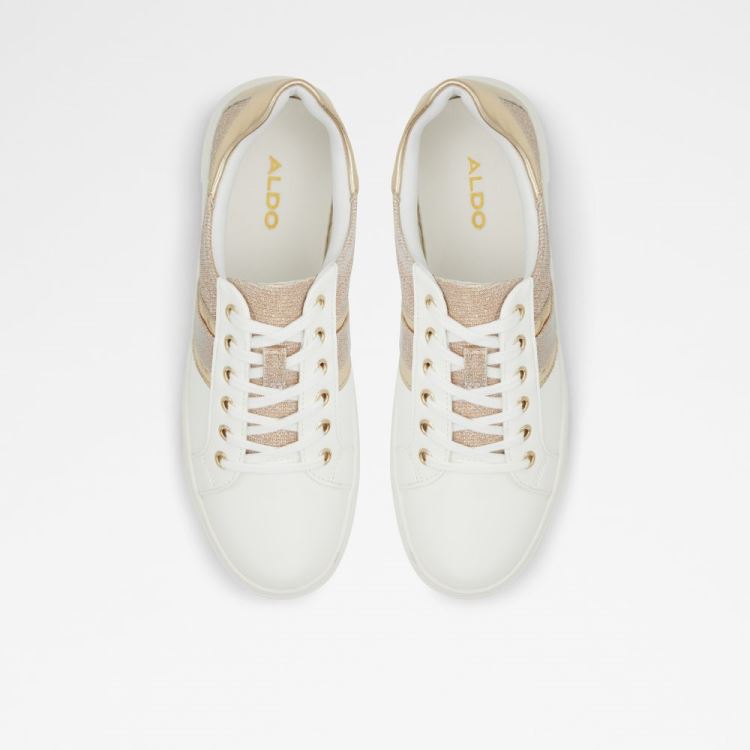 White Synthetic Mixed Material Aldo Madi Women's Sneakers | xuve2DVj