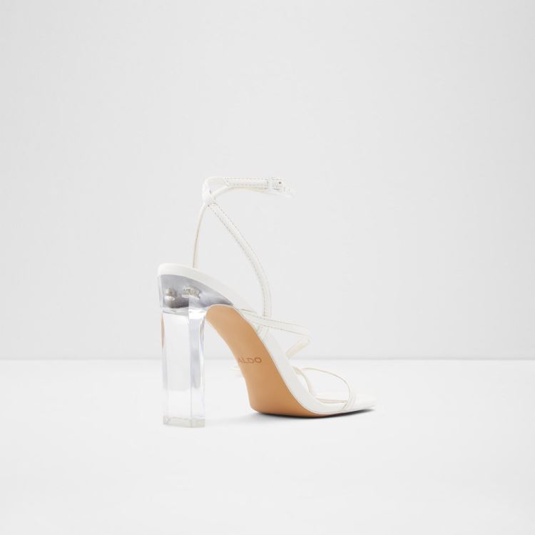 White Synthetic Patent Aldo Hainiel Women's Heels | uQ5P4iZG