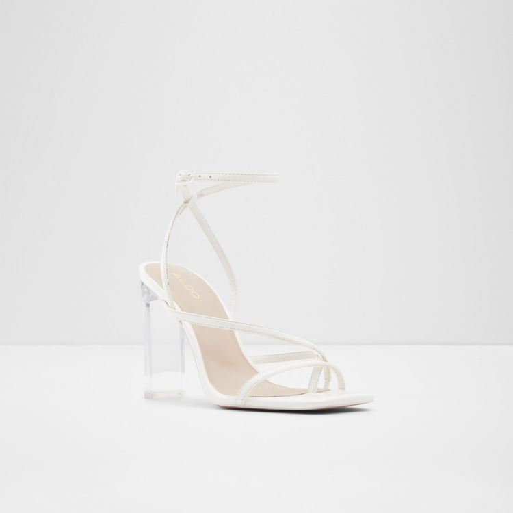 White Synthetic Patent Aldo Hainiel Women's Heels | uQ5P4iZG