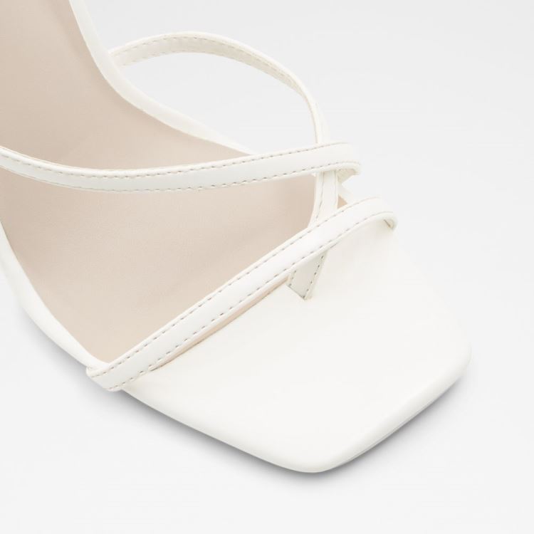 White Synthetic Patent Aldo Hainiel Women's Heels | uQ5P4iZG