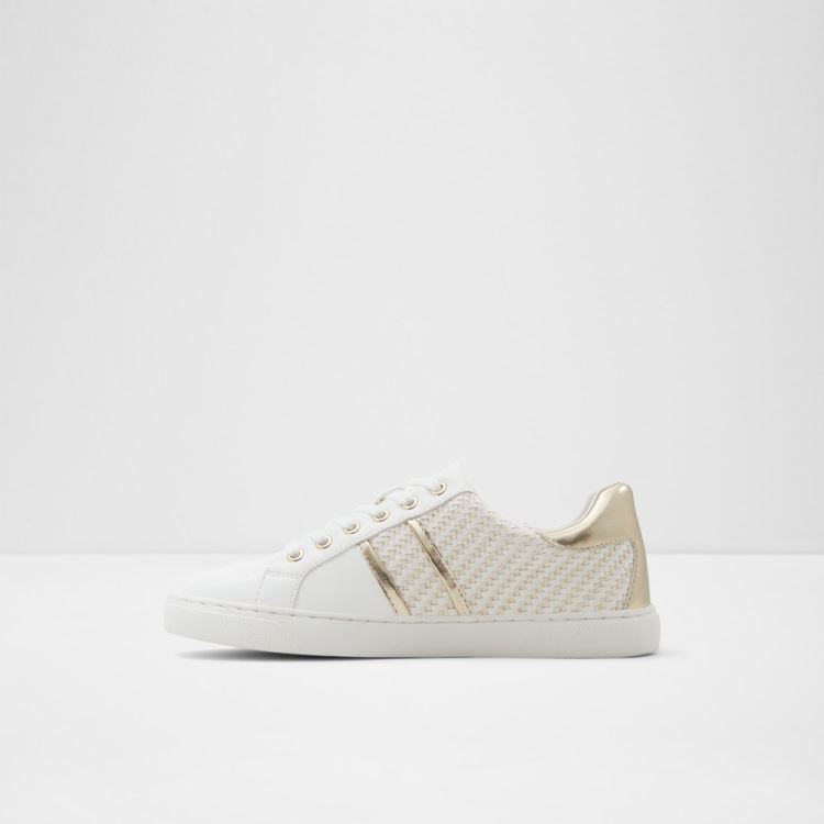 White Synthetic Woven Aldo Madi Women's Sneakers | bCaRTm4E