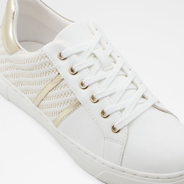 White Synthetic Woven Aldo Madi Women's Sneakers | bCaRTm4E