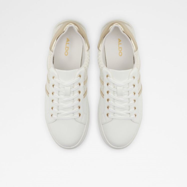 White Synthetic Woven Aldo Madi Women's Sneakers | bCaRTm4E